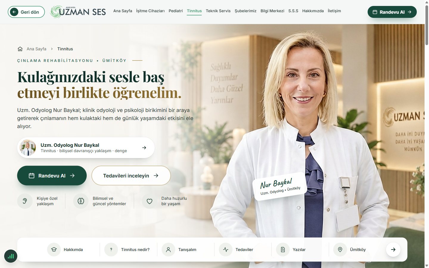 Web Sitesi: Uzman sayfaları